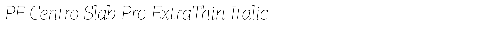 PF Centro Slab Pro ExtraThin Italic image